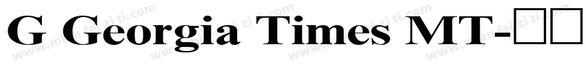 G Georgia Times MT字体转换